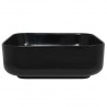 Lavabo cuadrado de cerámica negro 38x38x13.5 cm 4