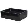Lavabo de cerámica rectangular negro 41x30x12 cm 4