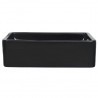 Lavabo de cerámica rectangular negro 41x30x12 cm 5