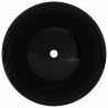 Lavabo redondo de cerámica negro 40x15 cm 3