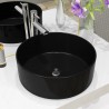 Lavabo redondo de cerámica negro 40x15 cm 1