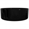 Lavabo redondo de cerámica negro 40x15 cm 5