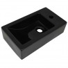 Lavabo con agujero grifo rectangular cerámica 46x25.5x12 negro 2