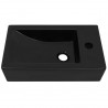 Lavabo con agujero grifo rectangular cerámica 46x25.5x12 negro 3