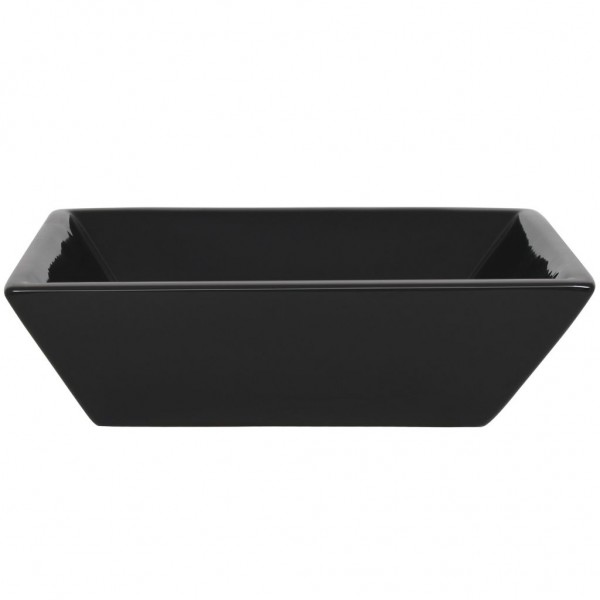 Lavabo cuadrado de cerámica negro 41.5x41.5x12 cm M 5