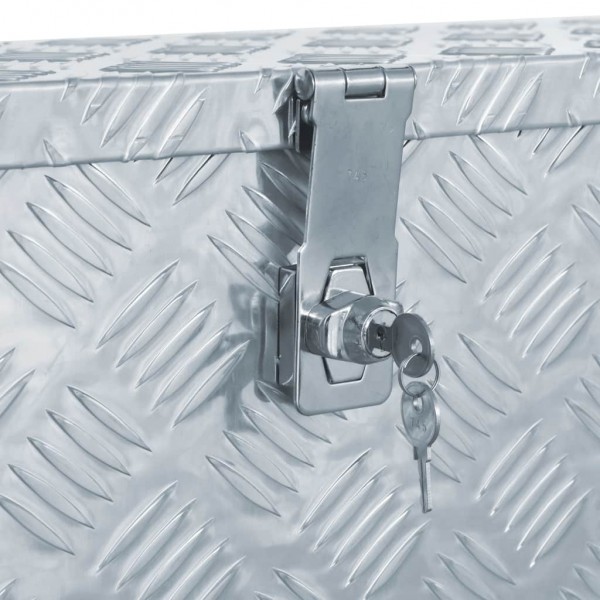 Caja de aluminio 76.5x26.5x33 cm cm plateada M 5