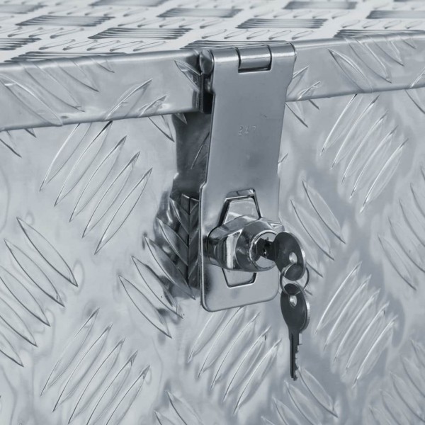 Caja de aluminio 90.5x35x40 cm plateada M 2