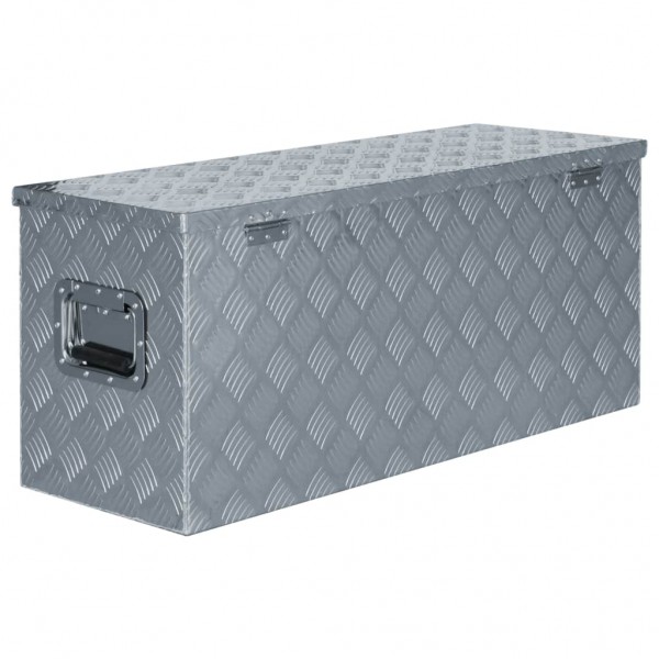 Caja de aluminio 90.5x35x40 cm plateada M 4