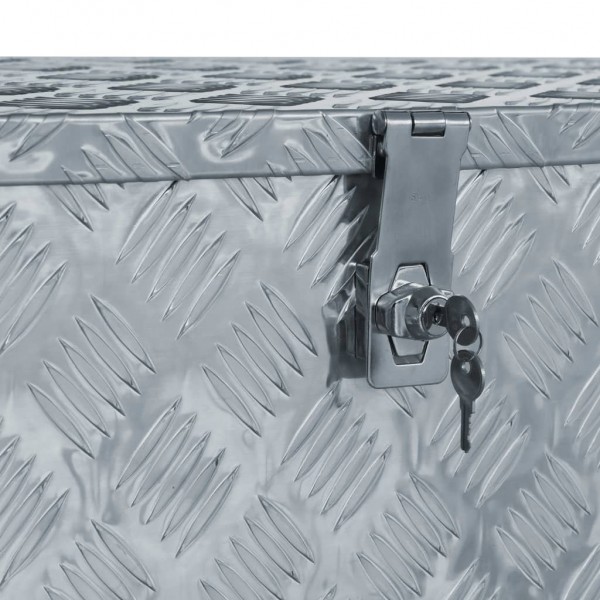 Caja de aluminio 110.5x38.5x40 cm plateada M 4