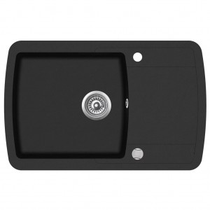 Lava-louça com 1 cuba granito preto H