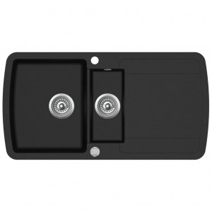 Fregadero de cocina con dos senos de granito H