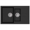 Lava-louça com cuba dupla granito preto 1