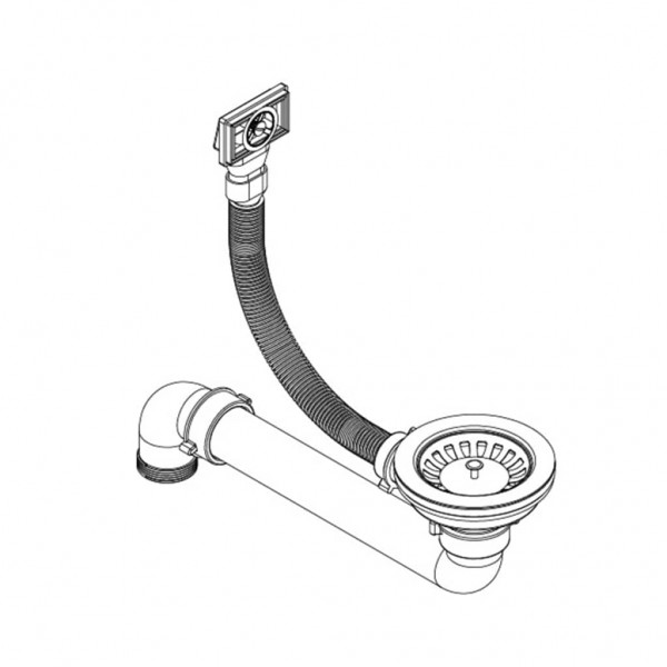 Fregadero de cocina de granito con un seno redondo gris M 4