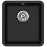 Fregadero de cocina de granito con un seno negro 2