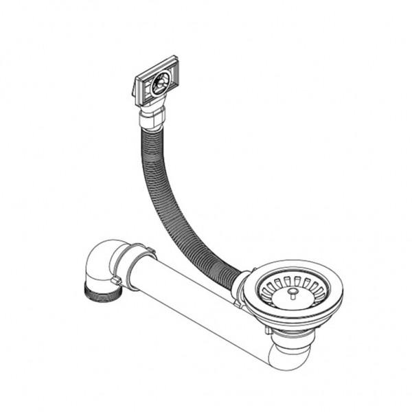 Fregadero de cocina de granito con un seno negro M 4