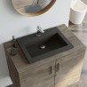Lavabo de granito negro 600x450x120 mm 1