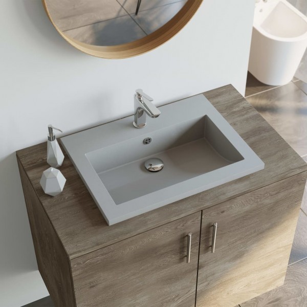 Lavabo de granito gris 600x450x120 mm D