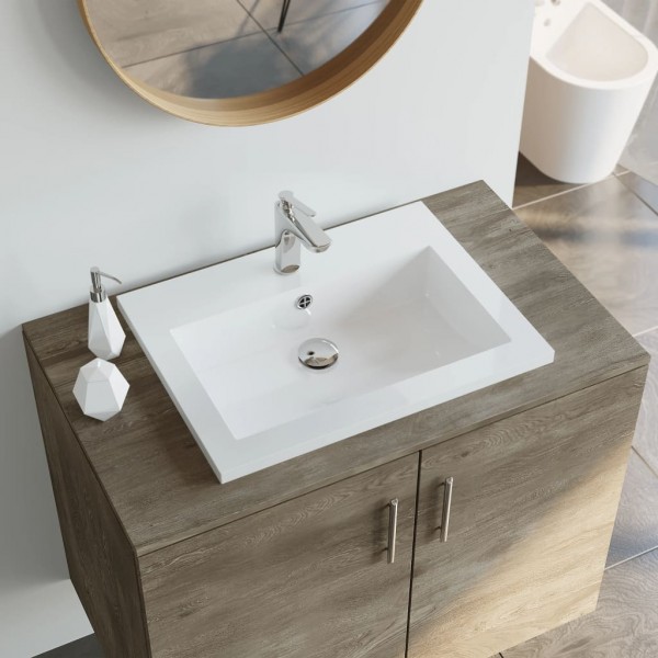 Lavabo de granito blanco 600x450x120 mm D