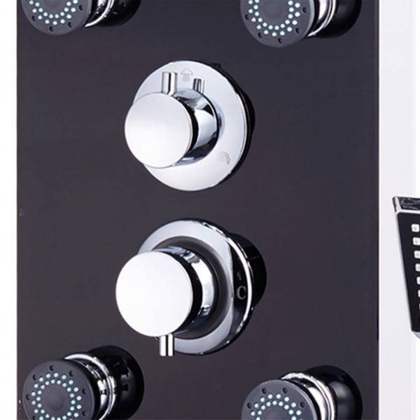 Panel ducha de vidrio negro 25x44.6x130 cm M 5