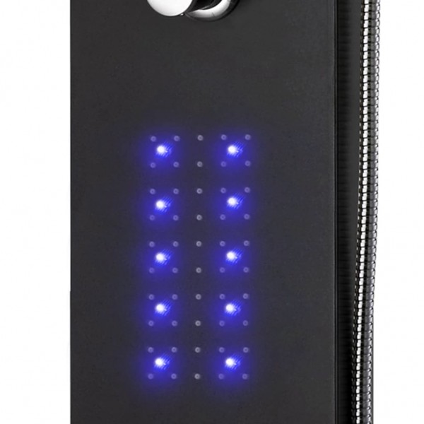 Columna panel de ducha aluminio negro 20x44x130 cm M 4