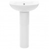 Lavabo de pie de cerámica blanco 520x440x190 mm 3