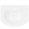 Lavabo de pie de cerámica blanco 650x520x200 mm 5