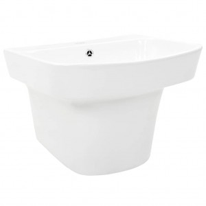 Lavabo de pared de cerámica blanco 500x450x410 mm H