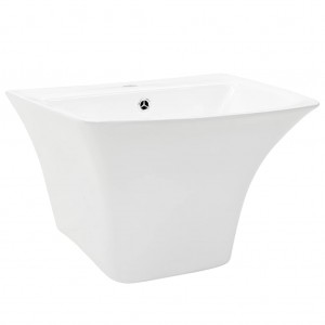 Lavabo de pared de cerámica blanco 530x440x370 mm H