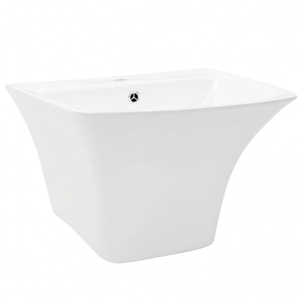 Lavabo de pared de cerámica blanco 530x440x370 mm M 2