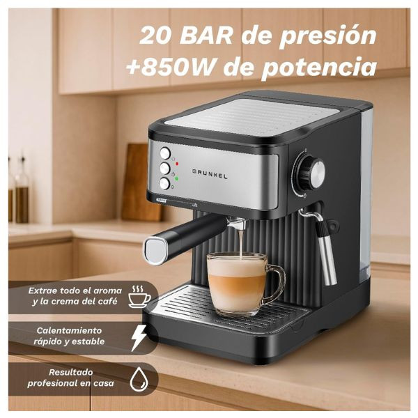 Cafeteira Expresso GRUNKEL Cafpresso-20Aroma prata M 3