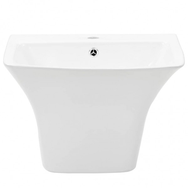 Lavabo de pared de cerámica blanco 530x440x370 mm M 3