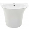 Lavabo de pared de cerámica blanco 470x450x370 mm 3