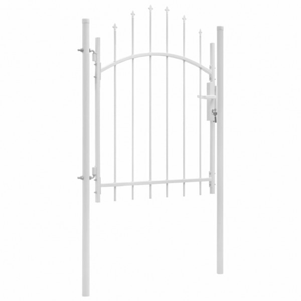 Puerta de jardín de acero blanco 1x1.75 m M 2