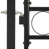 Cancela de valla doble puerta con arco 300x125 cm acero negro 3