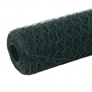 Alambrada de gallinero acero revestimiento PVC verde 25x1.2 m H