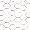Alambrada de gallinero acero revestimiento PVC rojo 25x1 m 4