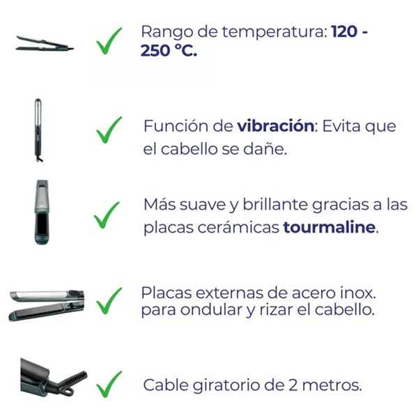 Plancha de pelo Jata JBPP1503 verde M 5