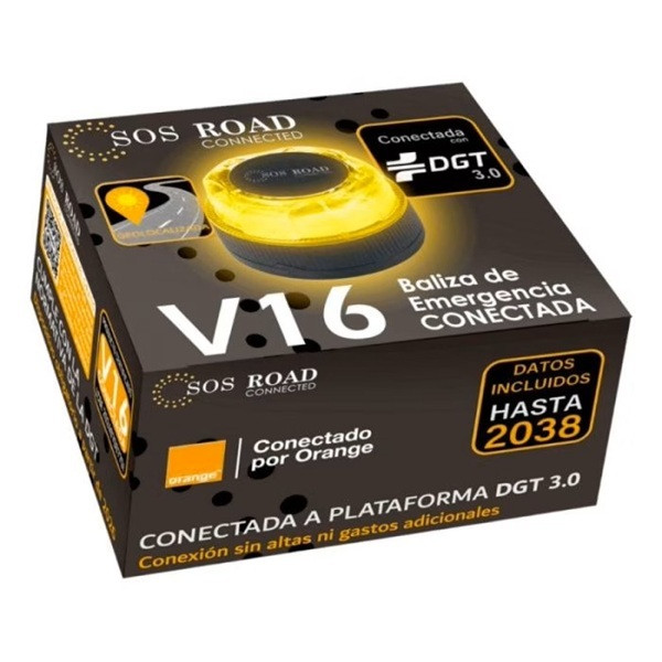 Baliza de emergência SOS ROAD Connected EL2024 V16 preto M 4
