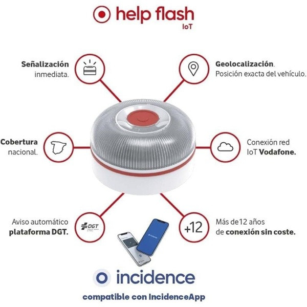 Baliza de emergencia HELP FLASH V16 blanco M 3