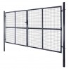 Portão de jardim em rede aço galvanizado 289x200 cm cinzento 2