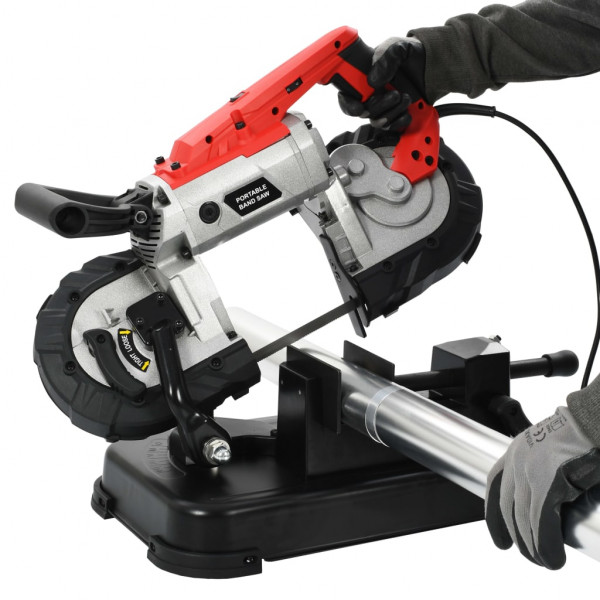 Sierra de cinta con base y maletín portátil de acero M 2