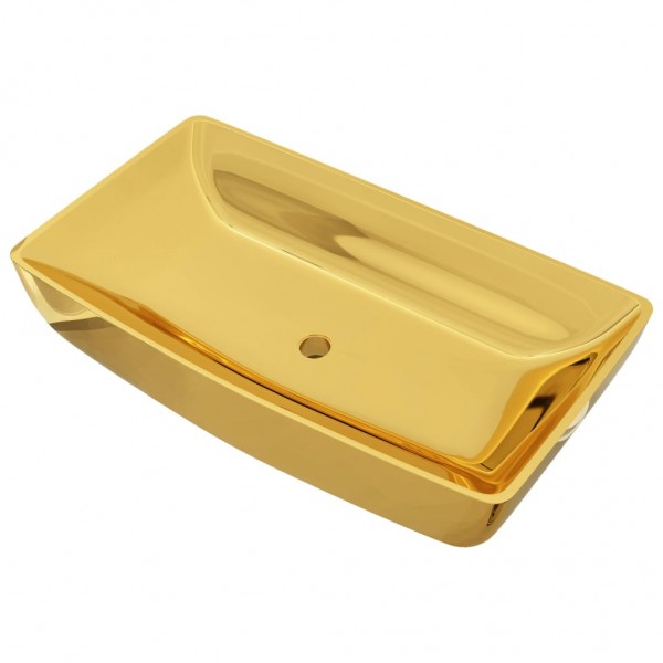 Lavabo 71x38x13.5 cm cerámica dorado M 2
