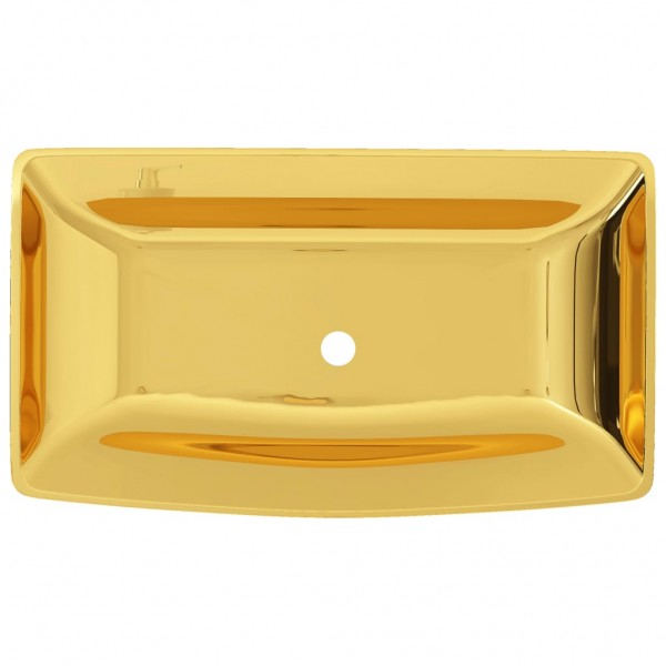 Lavabo 71x38x13.5 cm cerámica dorado M 3