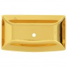 Lavabo 71x38x13.5 cm cerámica dorado 3