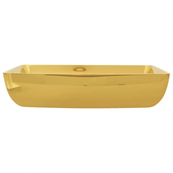 Lavabo 71x38x13.5 cm cerámica dorado M 5