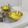 Lavabo 28x10 cm cerámica dorado 1