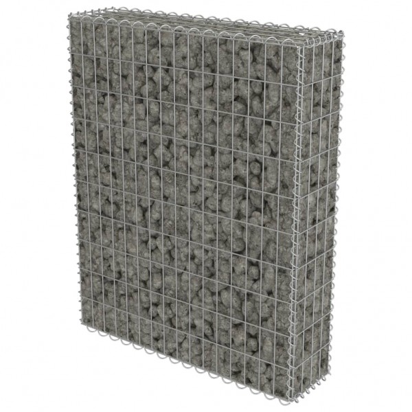 Muro de gaviones con cubiertas acero galvanizado 80x20x100 cm M 3