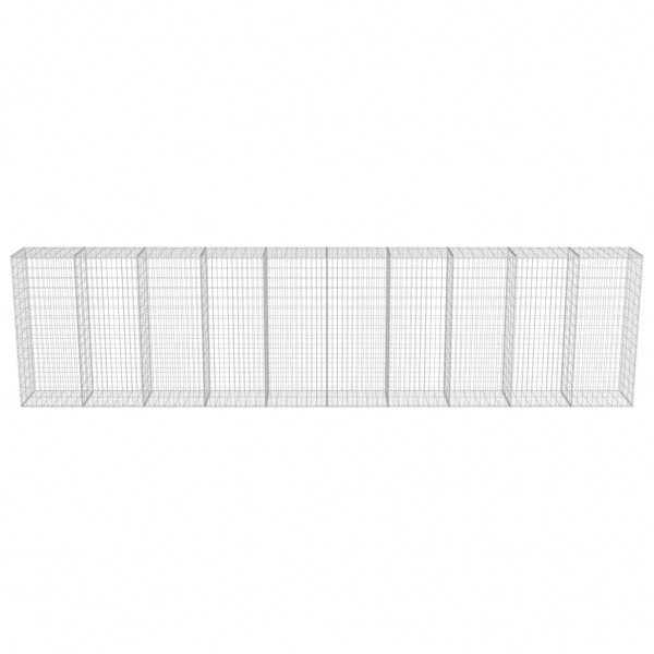Muro de gaviones con cubiertas acero galvanizado 600x50x150 cm M 4