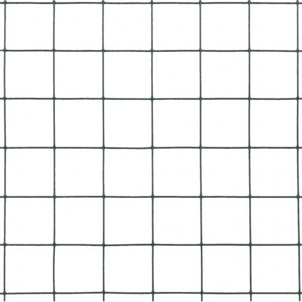 Cerca arame galinheiro 10x1.5 m aço c/ revestimento PVC verde M 4