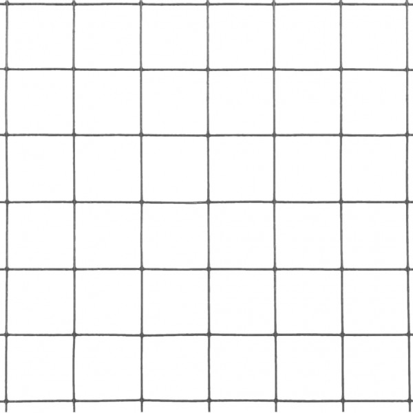 Cerca arame galinheiro 25x0.5m aço c/ revestimento PVC cinzento M 4